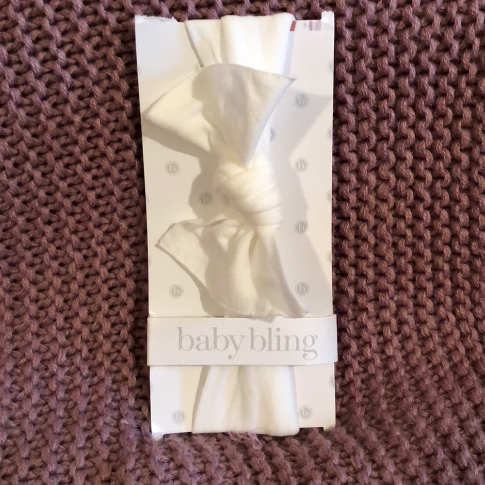 Baby Bling White Bow Headband